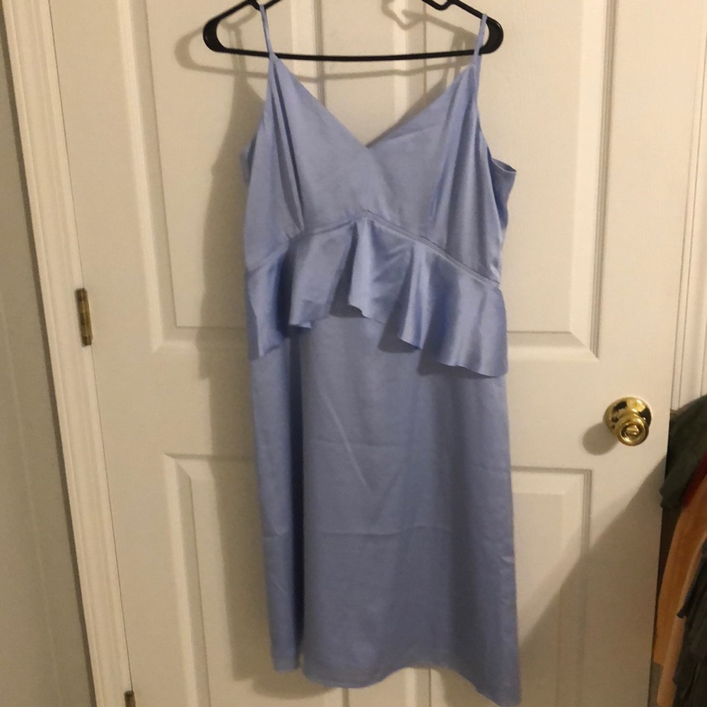 Banana Republic baby blue, peplum dress